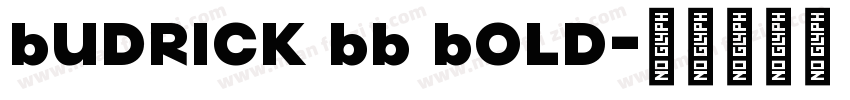 Budrick BB Bold字体转换
